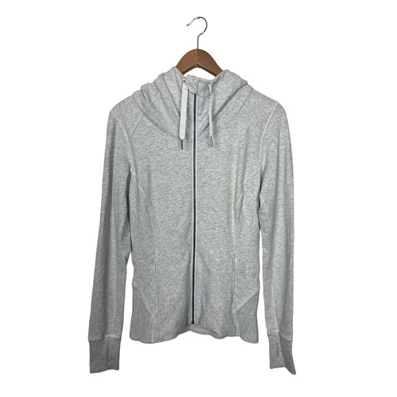 Vintage Lululemon Jacket Size 6 Gray Full Zip Jacket With Back Vent - Picture 1 of 10